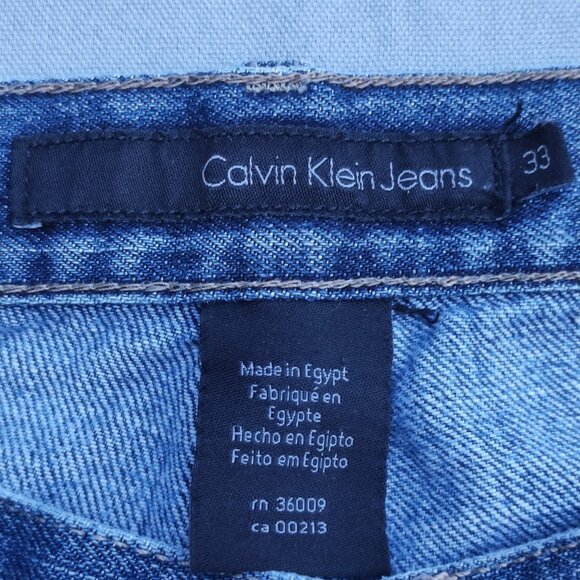 Calvin Klein Jeans men's size W33/L32 denim blue colour straight leg distressed - Picture 5 of 13